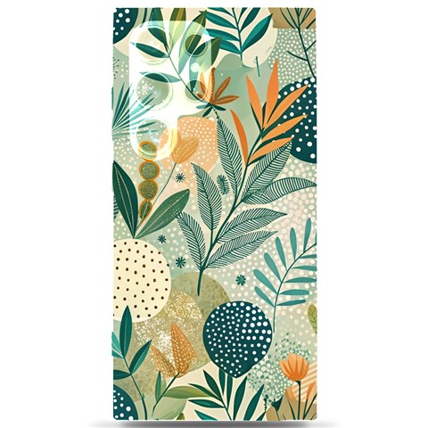 Leaves Pattern Flora Samsung Galaxy S24 Ultra 6.9 Inch Black TPU UV Case from ArtsNow.com Front