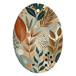 Leaves Pattern Floral Ornament (Oval)