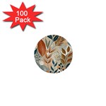 Leaves Pattern Floral 1  Mini Buttons (100 pack) 