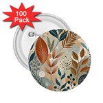 Leaves Pattern Floral 2.25  Buttons (100 pack) 