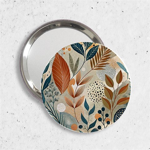 Leaves Pattern Floral 2.25  Handbag Mirrors from ArtsNow.com Front