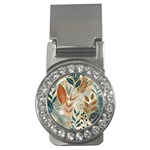 Leaves Pattern Floral Money Clips (CZ) 