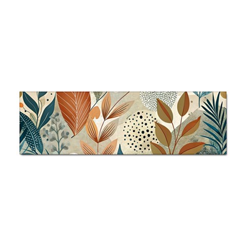 Leaves Pattern Floral Sticker (Bumper) from ArtsNow.com Front