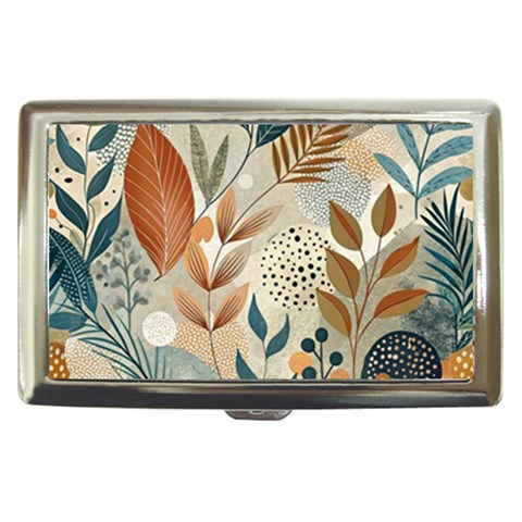 Leaves Pattern Floral Cigarette Money Case from ArtsNow.com Front