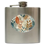 Leaves Pattern Floral Hip Flask (6 oz)