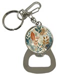 Leaves Pattern Floral Bottle Opener Key Chain