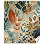 Leaves Pattern Floral Canvas 8  x 10 