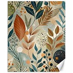 Leaves Pattern Floral Canvas 11  x 14 