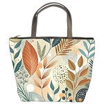 Leaves Pattern Floral Bucket Bag