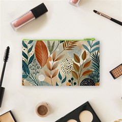 Leaves Pattern Floral Cosmetic Bag (Small) from ArtsNow.com Back