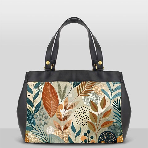 Leaves Pattern Floral Oversize Office Handbag from ArtsNow.com Front