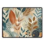 Leaves Pattern Floral Two Sides Fleece Blanket (Small)