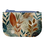 Leaves Pattern Floral Large Coin Purse