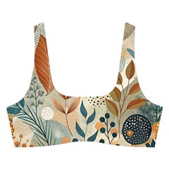 Leaves Pattern Floral Cross Back Hipster Bikini Set from ArtsNow.com Front