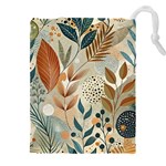 Leaves Pattern Floral Drawstring Pouch (5XL)