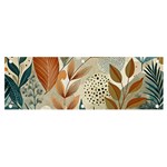 Leaves Pattern Floral Banner and Sign 6  x 2 