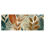 Leaves Pattern Floral Banner and Sign 8  x 3 