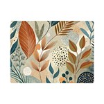 Leaves Pattern Floral Premium Plush Fleece Blanket (Mini)