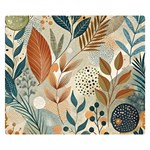 Leaves Pattern Floral Premium Plush Fleece Blanket (Small)