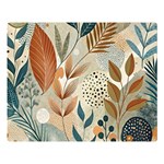 Leaves Pattern Floral Premium Plush Fleece Blanket (Large)