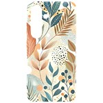 Leaves Pattern Floral Samsung Galaxy S24 6.2 Inch Black TPU UV Case