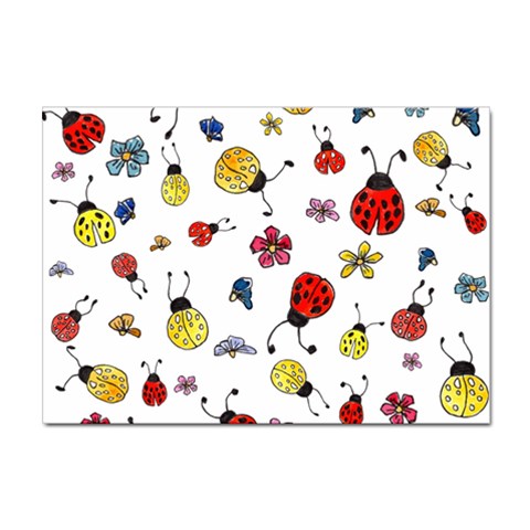 Seamless Pattern Nature Flowers Sticker A4 (10 pack) from ArtsNow.com Front