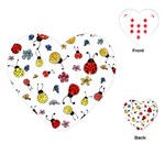 Seamless Pattern Nature Flowers Playing Cards Single Design (Heart)