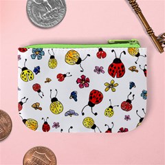 Seamless Pattern Nature Flowers Mini Coin Purse from ArtsNow.com Back