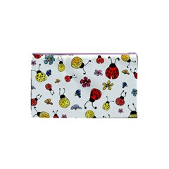 Seamless Pattern Nature Flowers Cosmetic Bag (Small) from ArtsNow.com Back