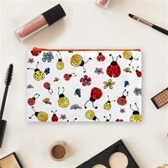 Seamless Pattern Nature Flowers Cosmetic Bag (Medium) from ArtsNow.com Front