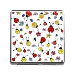 Seamless Pattern Nature Flowers Memory Card Reader (Square 5 Slot)