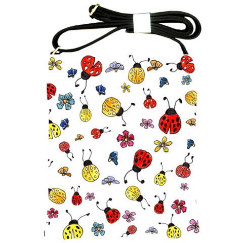 Seamless Pattern Nature Flowers Shoulder Sling Bag from ArtsNow.com Front