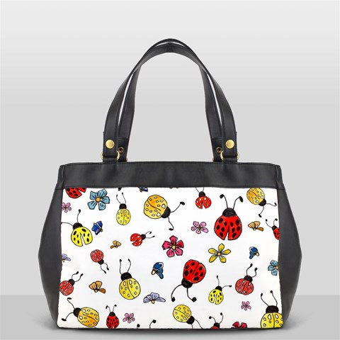 Seamless Pattern Nature Flowers Oversize Office Handbag (2 Sides) from ArtsNow.com Back