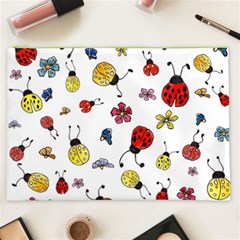 Seamless Pattern Nature Flowers Cosmetic Bag (XXL) from ArtsNow.com Front