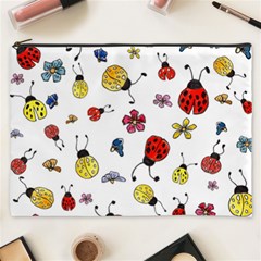 Seamless Pattern Nature Flowers Cosmetic Bag (XXXL) from ArtsNow.com Front