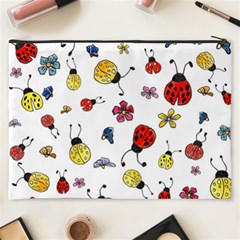 Seamless Pattern Nature Flowers Cosmetic Bag (XXXL) from ArtsNow.com Back