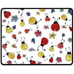 Seamless Pattern Nature Flowers Two Sides Fleece Blanket (Medium) from ArtsNow.com 58.8 x47.4  Blanket Front