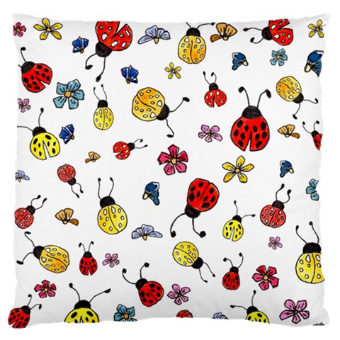 Seamless Pattern Nature Flowers Standard Premium Plush Fleece Cushion Case (Two Sides) from ArtsNow.com Back