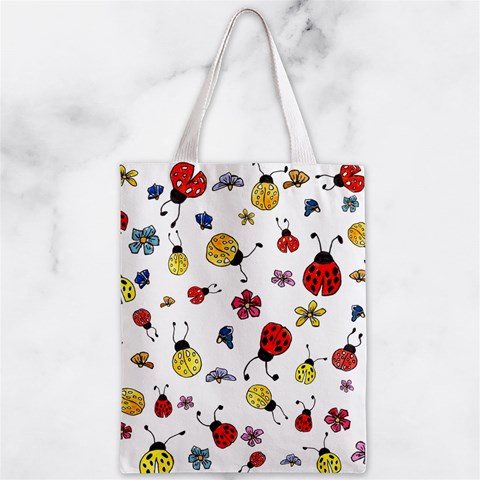 Seamless Pattern Nature Flowers Zipper Classic Tote Bag from ArtsNow.com Front