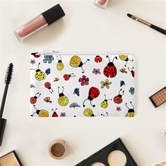 Seamless Pattern Nature Flowers Cosmetic Bag (XS) from ArtsNow.com Front