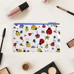 Seamless Pattern Nature Flowers Cosmetic Bag (XS) from ArtsNow.com Back