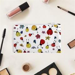 Seamless Pattern Nature Flowers Cosmetic Bag (XS) from ArtsNow.com Back