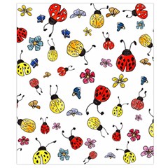 Seamless Pattern Nature Flowers Waist Pouch (Large) from ArtsNow.com Back Strap