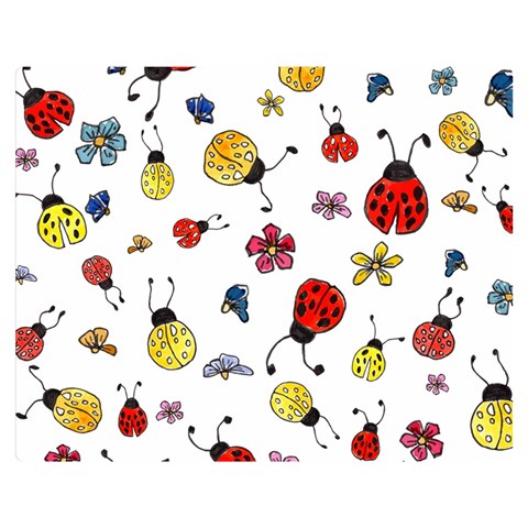 Seamless Pattern Nature Flowers Premium Plush Fleece Blanket (Medium) from ArtsNow.com 60 x50  Blanket Front