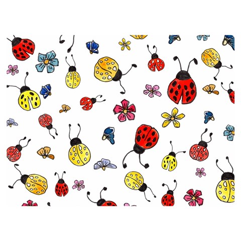 Seamless Pattern Nature Flowers Two Sides Premium Plush Fleece Blanket (Baby Size) from ArtsNow.com 40 x30  Blanket Front