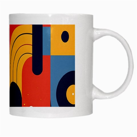 Abstract Pattern Design White Mug from ArtsNow.com Right