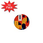 Abstract Pattern Design 1  Mini Buttons (10 pack) 