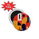 Abstract Pattern Design 1.75  Magnets (10 pack) 