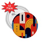 Abstract Pattern Design 2.25  Buttons (10 pack) 