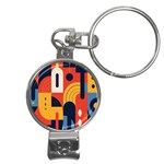 Abstract Pattern Design Nail Clippers Key Chain